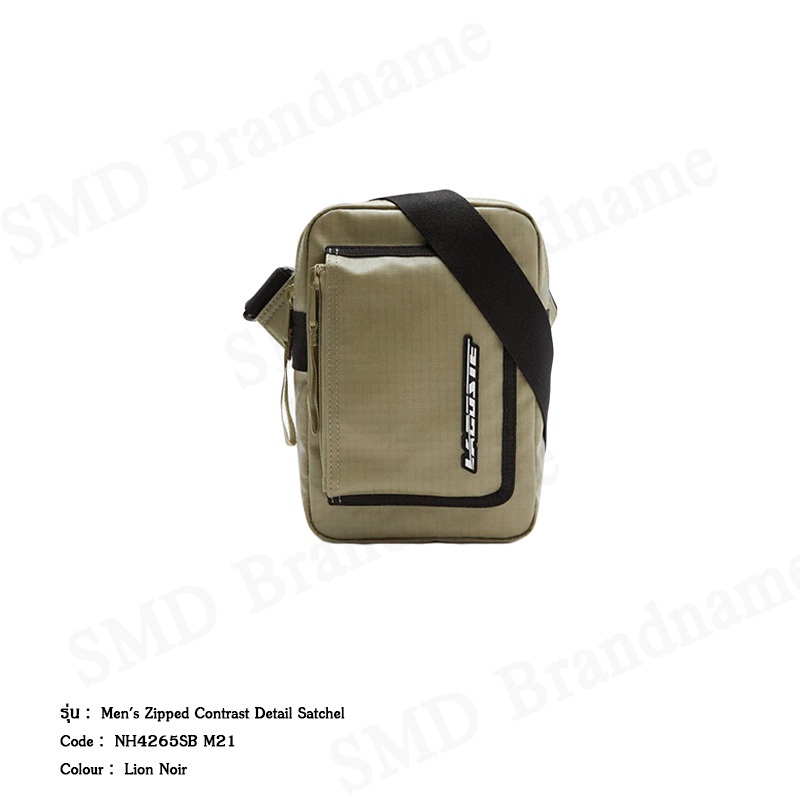 Lacoste กระเป๋าสะพายข้าง รุ่น Men's Zipped Contrast Detail Satchel Code: NH4265SB M21