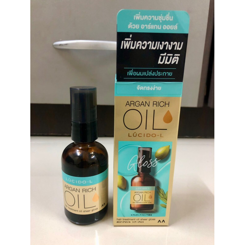 ❗️ของแท้ซื้อจากร้าน Tsuruha >> Lucido-L ลูซิโด แอล อาร์แกน ออยล์ ทรีทเม้นท์ เชีย กลอส 60 มล.