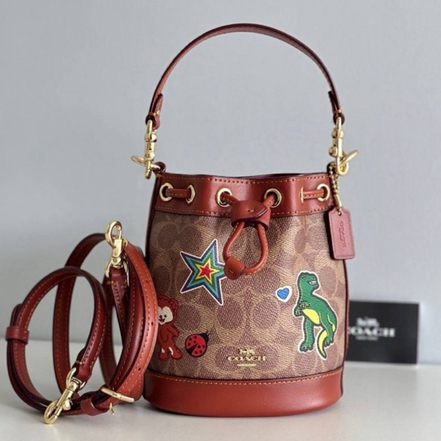 ^-^ส่วนลดXtra แฟชั่น 30%+ส่วนลดร้านค้า 5%: พร้อมส่ง แท้ New C0ACH MINI BUCKET จีบมินิ