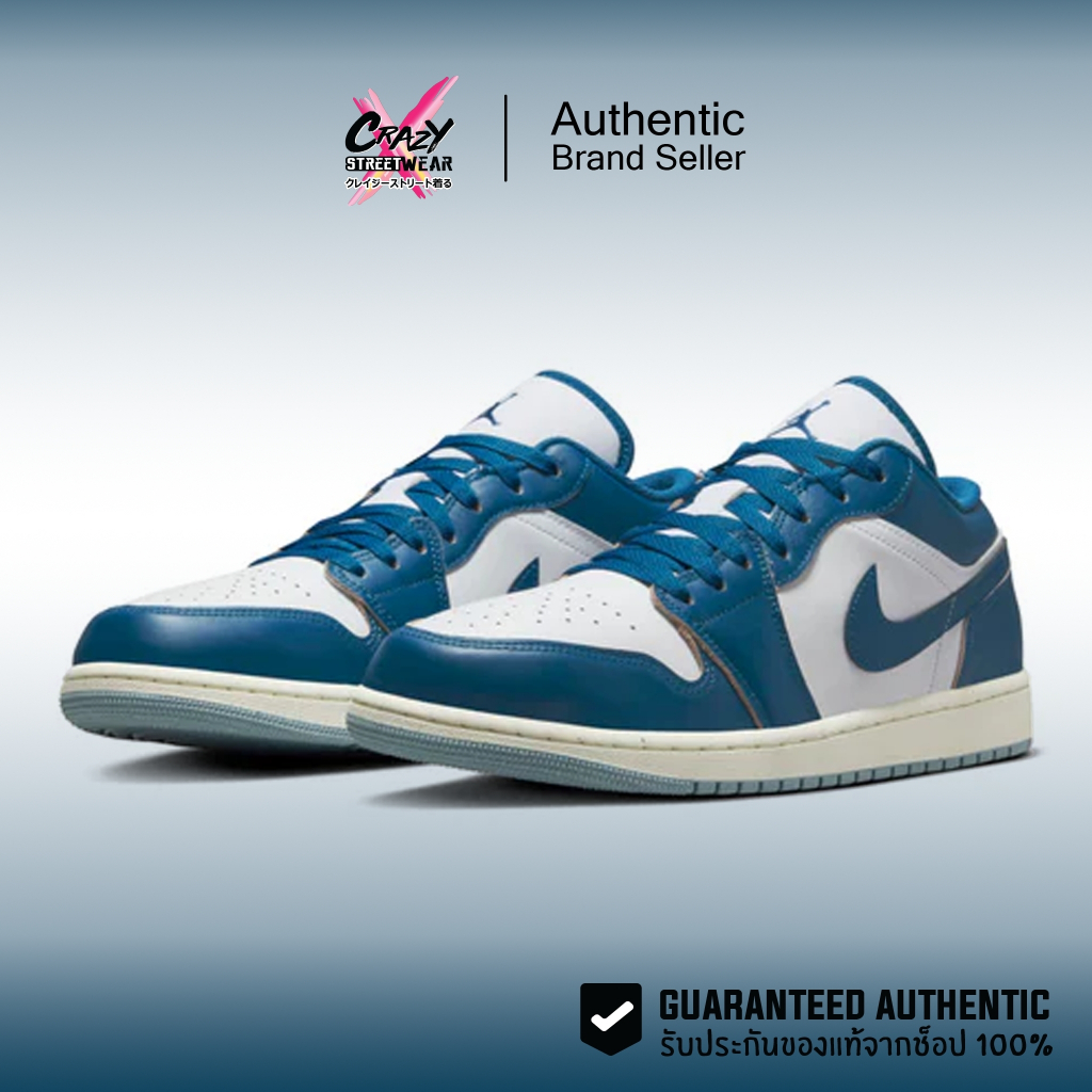 Nike Air Jordan 1 Low 'Industrial Blue' ( FN5214-141 ) สินค้าลิขสิทธิ์แท้ Nike Jordan รองเท้าผู้ชาย