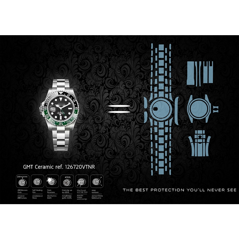 ฟิล์มกันรอยนาฬิกา Watch Protection Film รุ่น Rolex GMT Ceramic Ref.126720VTNR