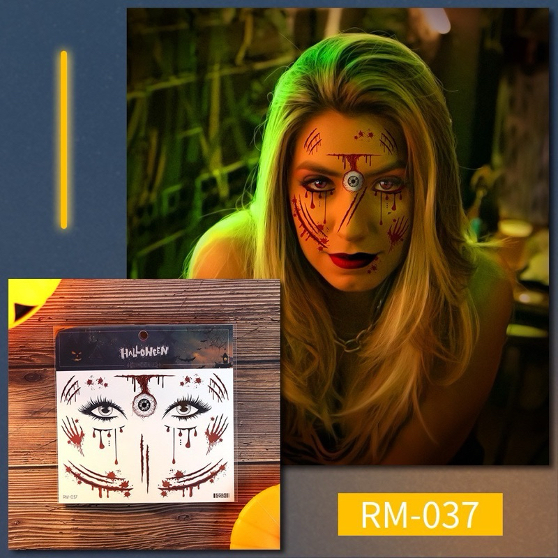 สติ๊กเกอร์ halloween แทททูตกแต่งใบหน้าต้อนรับวันสุดหลอนน ʜᴀʟʟᴏᴡᴇᴇɴ