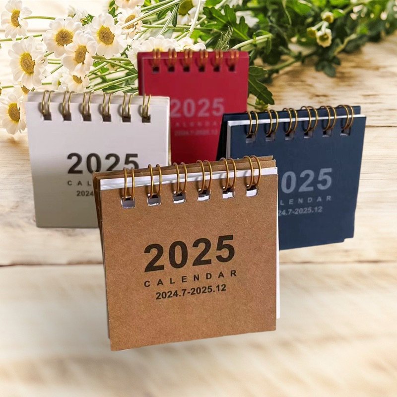 ปฏิทินจิ๋ว2025ปฏิทินตั้งโต๊ะ ปฏิทินพกพา ขนาด7.5*6.5cm. พร้อมส่งจากไทย