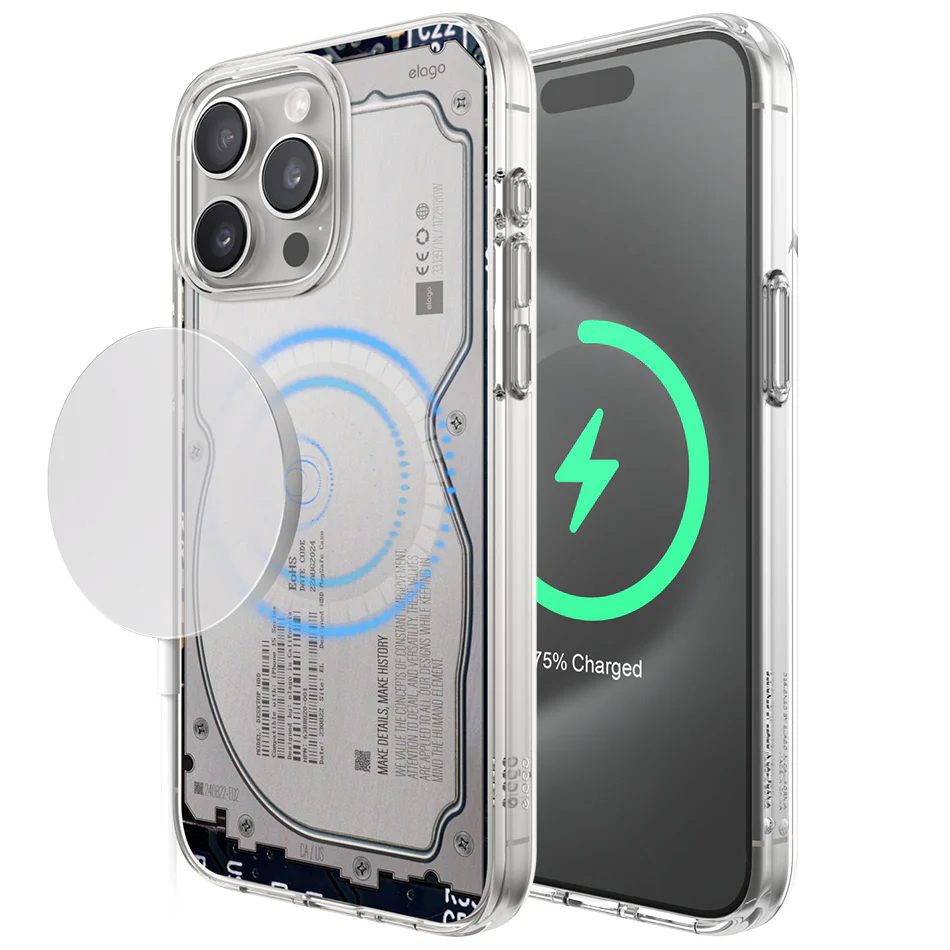 elago Monthly Hard Disk Drive Magnetic Hybrid Case iPhone 15, 15 Pro, 15 Pro Max (MagSafe Built In)
