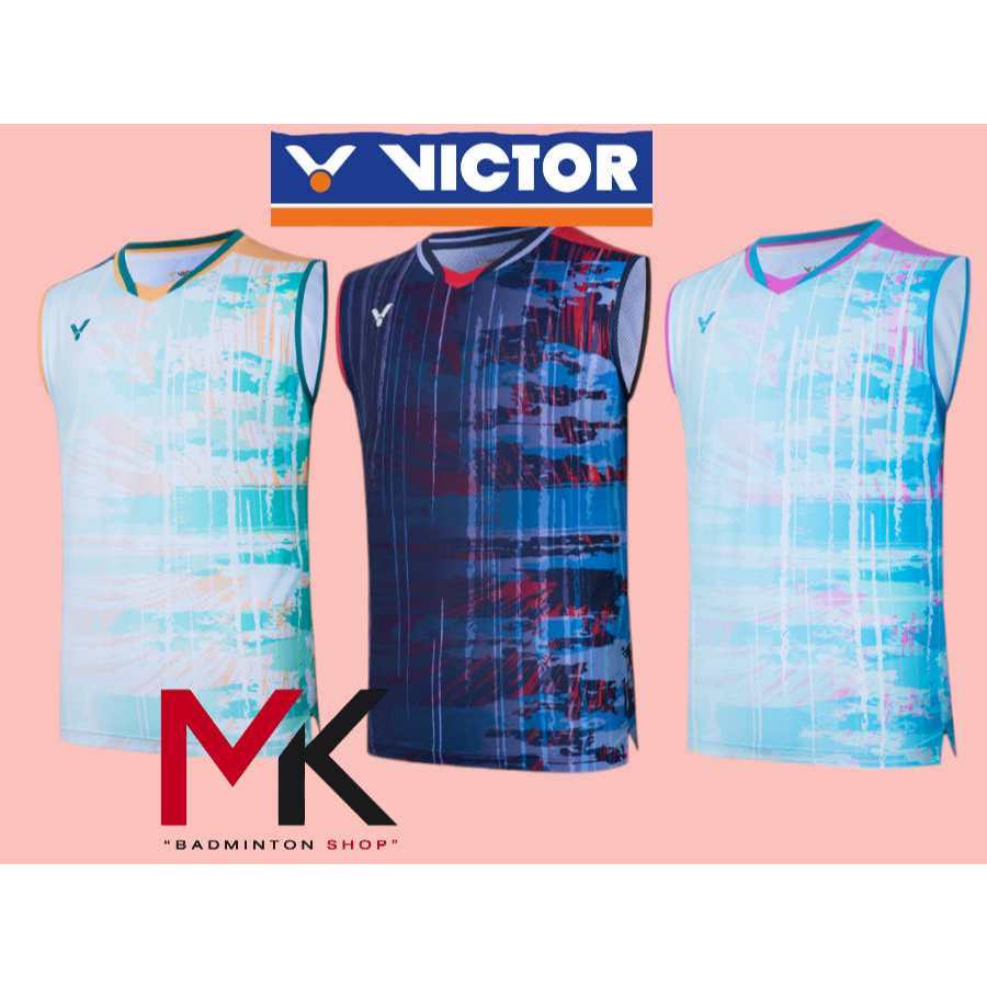 เสื้อกีฬาแบดมินตันแขนกุด VICTOR รุ่นT-45003