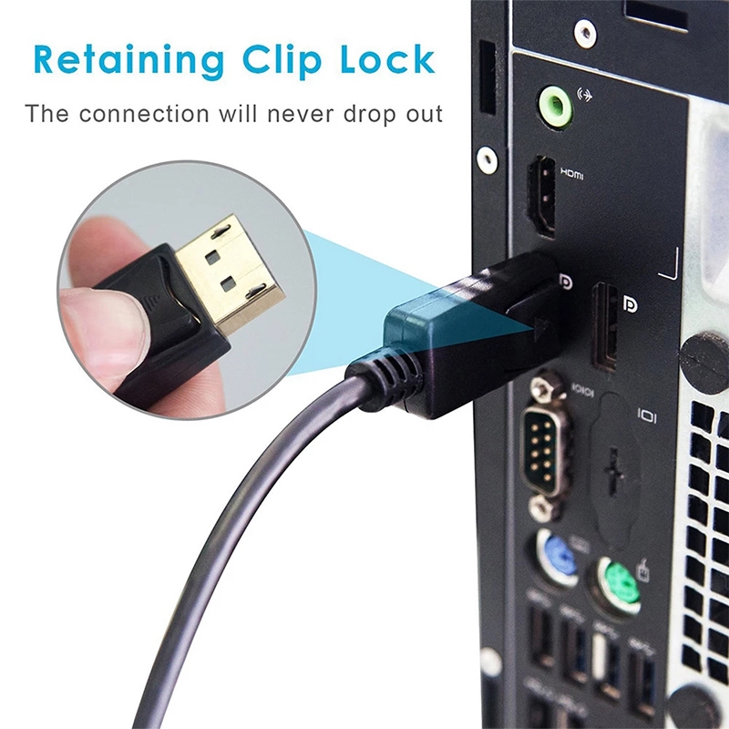ผผ 4K DP-HDMI สายแปลง DisplayPort (DP ) Male To HDMI Male Adapter Lead ตัวผู้-ตัวผู้ ยาว 1.8M