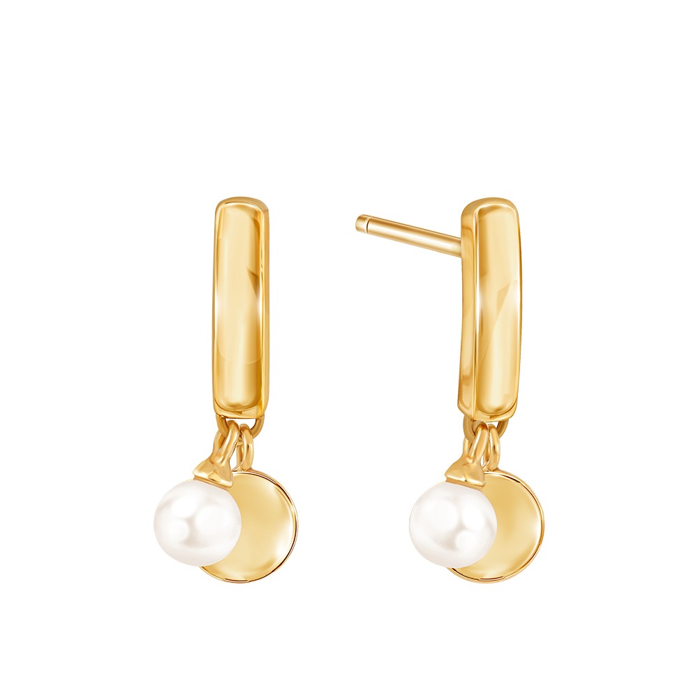 PRIMA ต่างหูประดับไข่มุก ตัวเรือน 9K สี (Yellow Gold) Golden 9 Collection รหัสสินค้า 955E0065-01