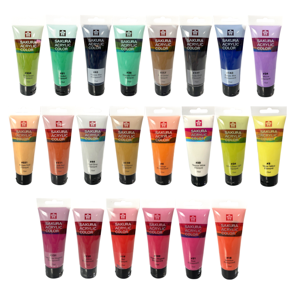 สีอะคริลิค ซากุระ Sakura Acrylic Color 75 ML