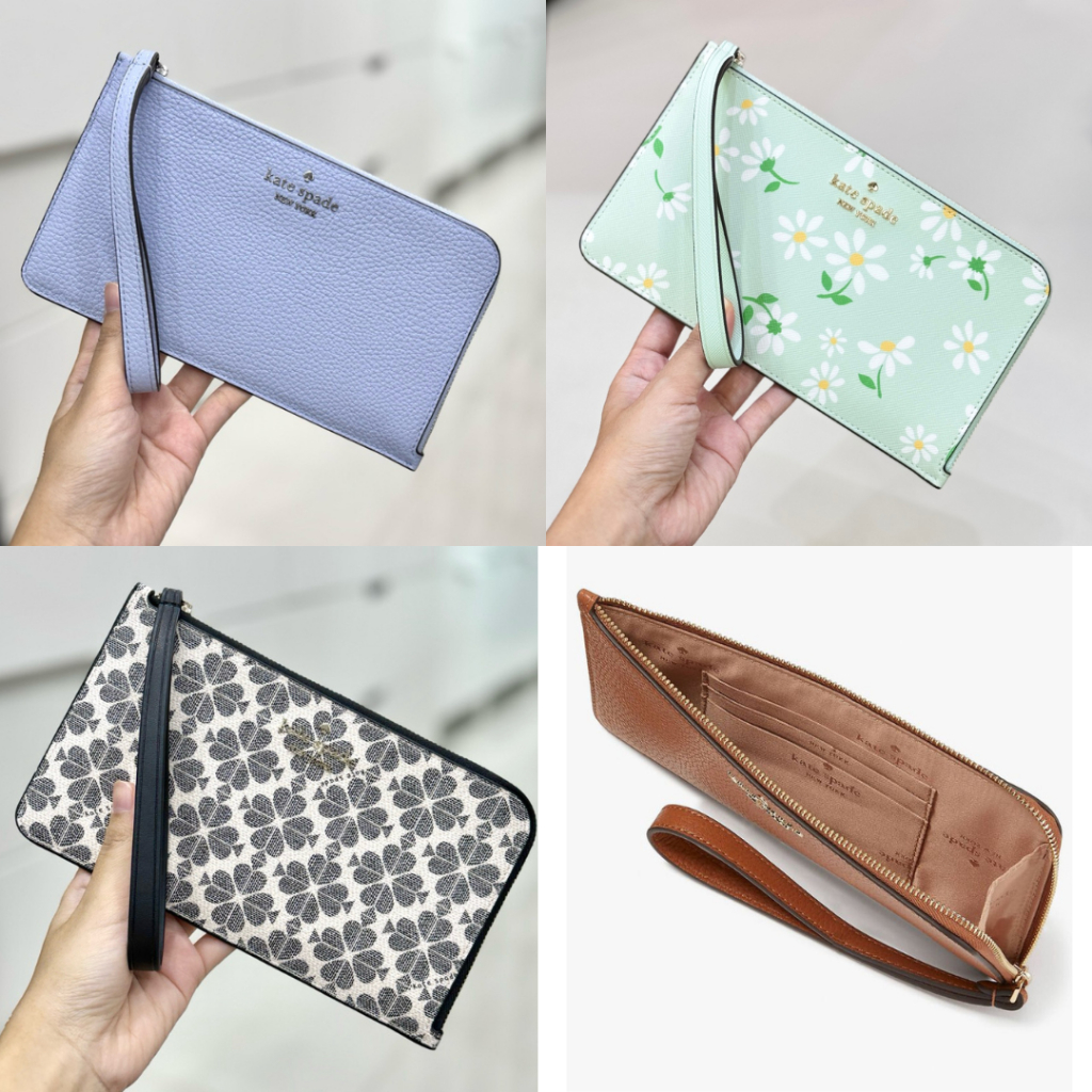 Kate Spade Lucy Medium L-Zip Wristlet มีหลายสี