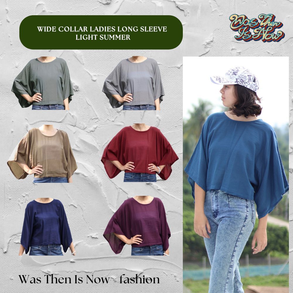 Was Then Is Now เสื้อคอกลมแขน 3 ส่วน ผ้าฝ้าย 100%