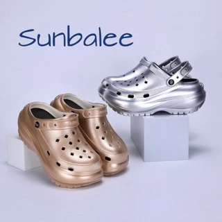 SHO-SUN8694 รองเท้าหัวโต สีใหม่ เสริมส้นสูง 8 CM. ทรงใหม่ ไม่แถมตัวติด ถอดพื้นได้ วัสดุ EVA สินค้าพร้อมส่ง