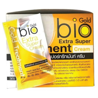 (24ซอง/กล่อง) BIO Gold Extra Super Treatment Cream / กล่องทอง