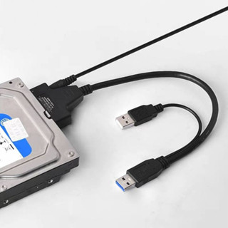 สาย Sata to USB3.0 เสียบ HDD Sata ได้ทุกขนาด ทุกยี่ห้อ เพื่อนำข้อมูลออกมาใช้ แถมAdapter จ่ายไฟ 1 ตัว