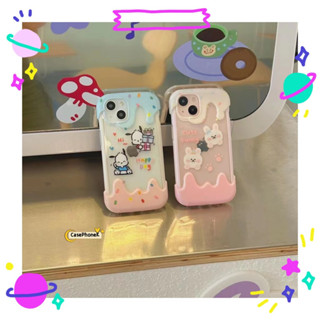 ✨จัดส่งภายใน 24 ชม✨เคสสำหรับไอโฟน12 13 14 Pro Max For 11 การ์ตูน ลูกสุนัข ฤดูร้อน แฟชั่น เรียบง่าย การป้องกันการตก Cas