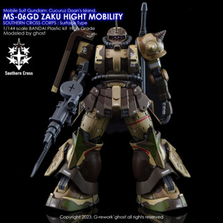 Water Decal [HG] MS-06GD ZAKU HIGHT MOBILITY GROUND TYPE ของแท้จาก G-Rework