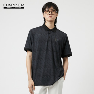 DAPPER เสื้อโปโล The Wall of Sport Print สีดำ (KPB1/640AP)