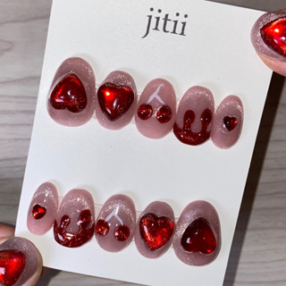 jitii - cherryX (เล็บเจลแท้ เเจ้งทรงไซส์ด้วยน้า)