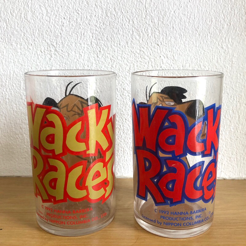 1992 wacky races glass