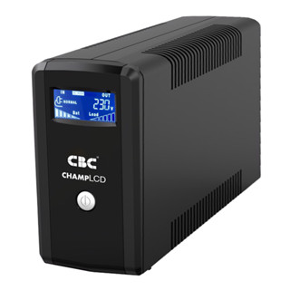 CBC เครื่องสำรองไฟ UPS 1000VA / 400W สำรองไฟสำหรับคอมพิวเตอร์ รุ่น Champ LCD.