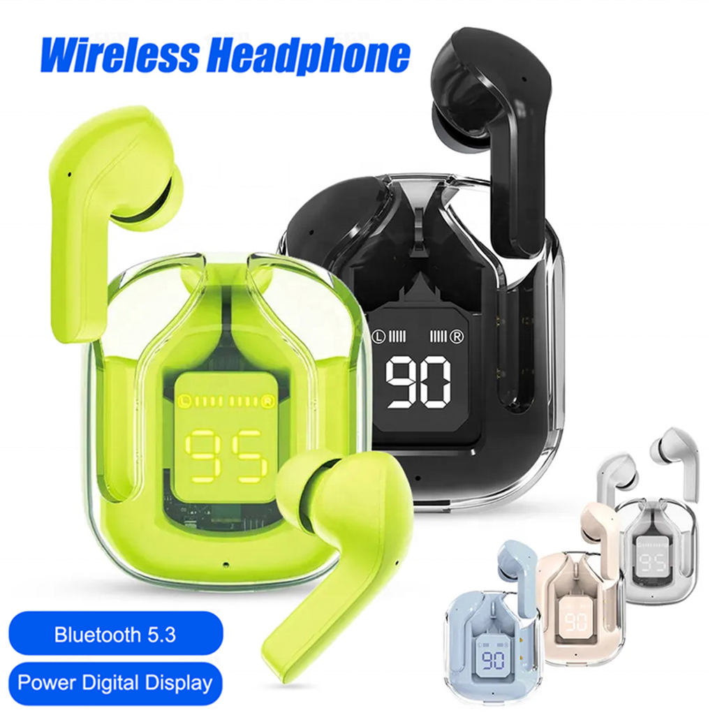 Bluetooth 5.0 หูฟังสเตอริโอ TWS รุ่นใหม่ล่าสุด 2023 ชุดหูฟังสเตอริโอพร้อมหน้าจอ LED ลดเสียงรบกวนเบสควบคุมแบบสัมผัส