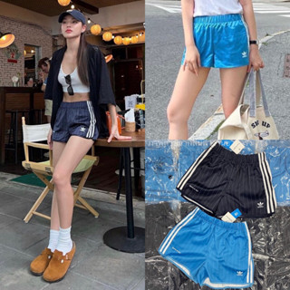 Adi x sporty short pant🩵🖤(350฿ฟรีส่ง) มาแล้วว งานตามหา!! สายสปอร์ตเกิร์ลห้ามพลาดเลย กางเกงขาสั้น ผ้าชาตินผสมไนล่อน valen