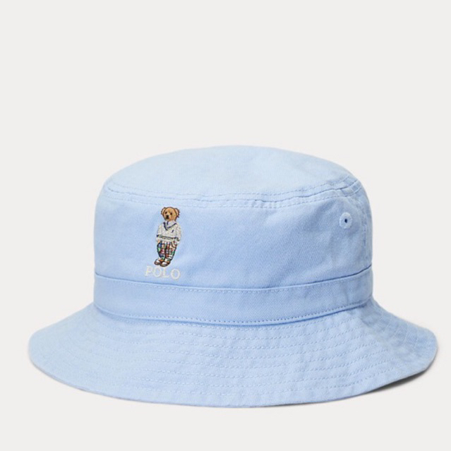 Ralph Lauren bear cotton bucket hat