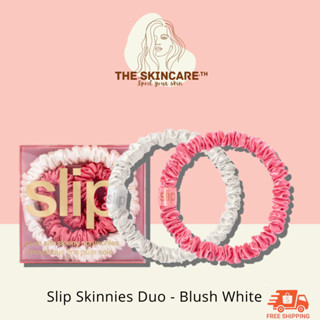 TheSkincare.TH | SLIP Skinnies Duo - Blush White ยางรัดผมแบบแพคคู่