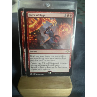 การ์ด MTG Force of Rage Red Magic the gathering EDH รุ่น Modern Horizon สภาพ Ex-Nm