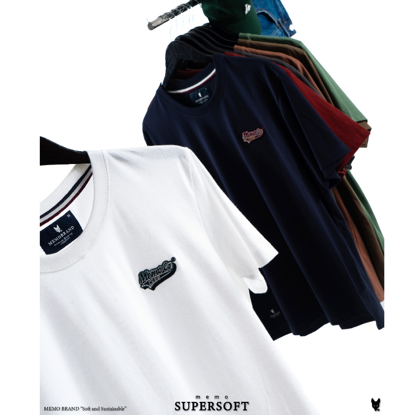 AEIOU เสื้อยืด Memo Supersoft ปักเล็ก รุ่น Memo Club สินค้าลิขสิทธิ์แท้
