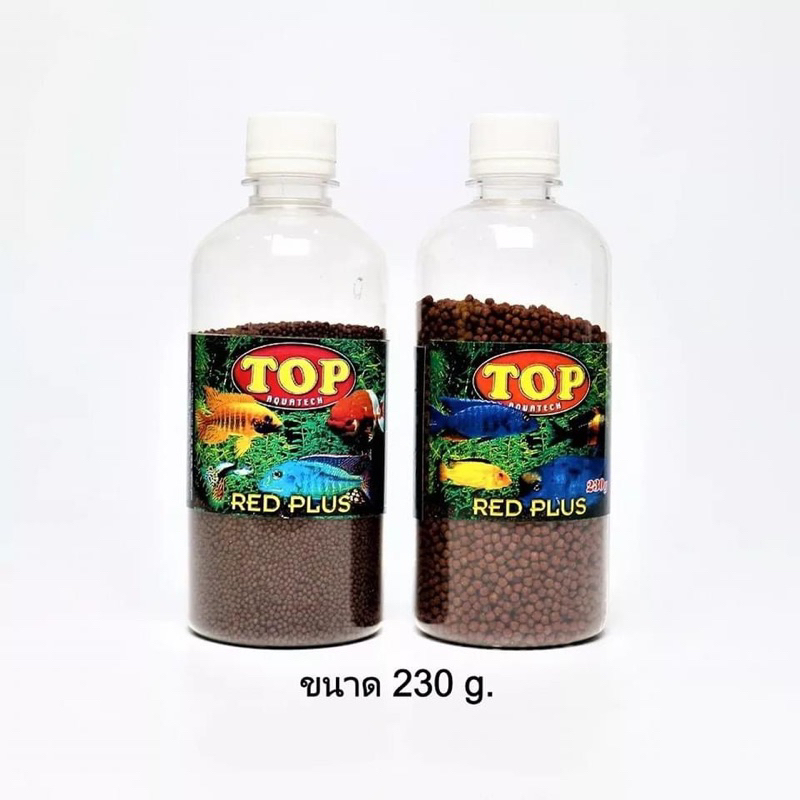 TOP ท๊อป ขนาด 230กรัม อาหารปลาสูตรเร่งสี เร่งโต อุดมไปด้วยคุณค่าทางสารอาหาร โปรตีนสูง