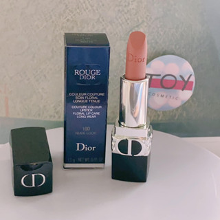 Christian Dior Rouge Couture Colour Lipstick Floral Lip Care Long Wear  สี 100  Nude Look Matte 1.5 g