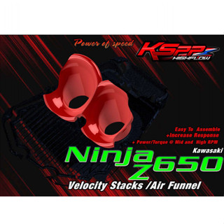 ปากแตรNinja650 ปากแตรZ650  Velocity stack Ninja650 Z650 AirFunnelNinja650 Z650 [KSPP]