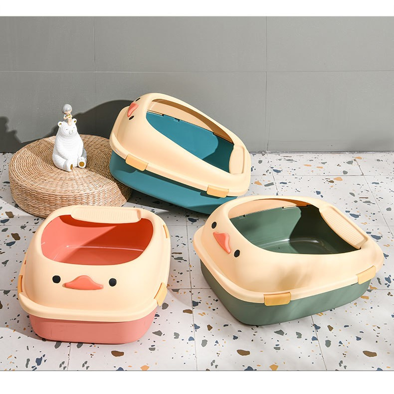 PEKO PET&CAT [AT043] ห้องน้ำแมว กระบะทรายแมว หน้าเป็ด ขนาดเล็ก-ใหญ่ ของใช้แมว แถมฟรี!! พลั่วตักทราย