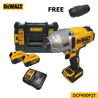 DCF900P2T บ๊อคไร้สาย 1/2" DEWALT บล็อกกระแทกไร้สาย 4 หุน 20V DCF900P2T (5.0AhX2) รับประกันศูนย์ 3 ปี