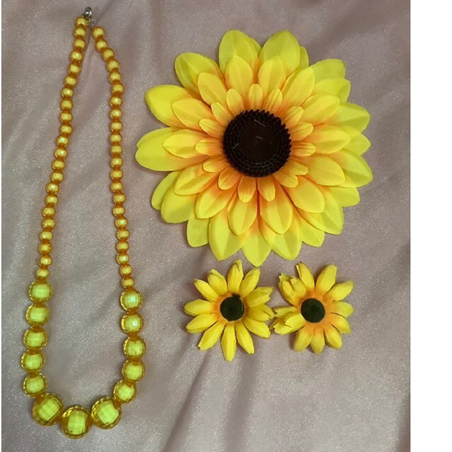 ส่งจากกรุงเทพเซ็ต3 ชิ้น เครื่องประดับทองกวาว ย้อนยุค ธีมงานวัด เซ็ททานตะวัน - รูปที่ 6