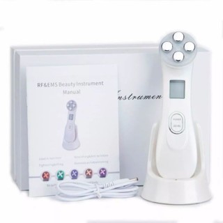 เครื่องนวดหน้า 5in1 RF &amp; EMS  Mesotherapy Electroporation ความถี่ LED Photon Face