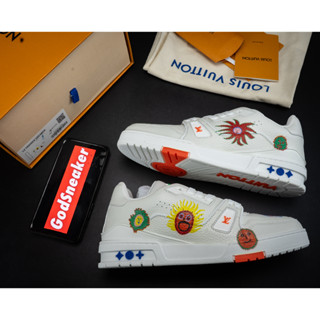 [ Pre - Order ] LV x Yayoi Kusama Trainer White Print Size 35 - 45 [ Best Quality ]