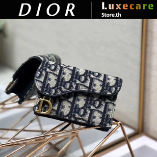 ดิออร์👜Dior Saddle flip card holder CD กระเป๋าสตางค์/กระเป๋าเงินเหรียญ