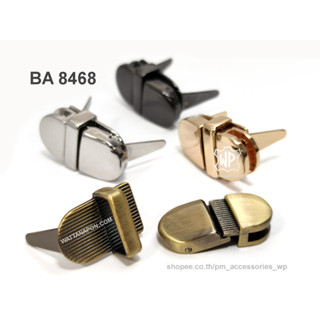 BA 8468 ตัวล็อคฝากระเป๋า แบบเสียบ Metal Handbag/Purse Lock Snap Buckle