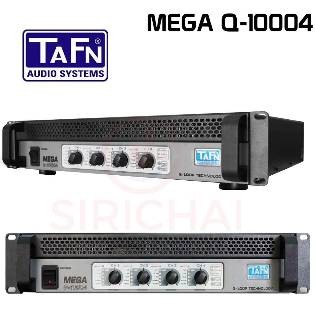 TAFN MEGA Q10004 เครื่องขยายเสียง4ชาแนล เพาเวอร์แอมป์ พาวเวอร์ 4 ชาแนล เสียงขับแน่น ชัดเจน MEGA-Q-10