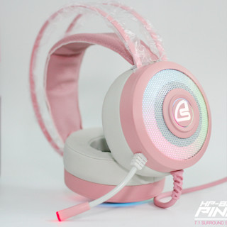 SIGNO หูฟังเกมมิ่ง รุ่น  HP-824 Pink ระบบเสียง 7.1 ไฟ RGB