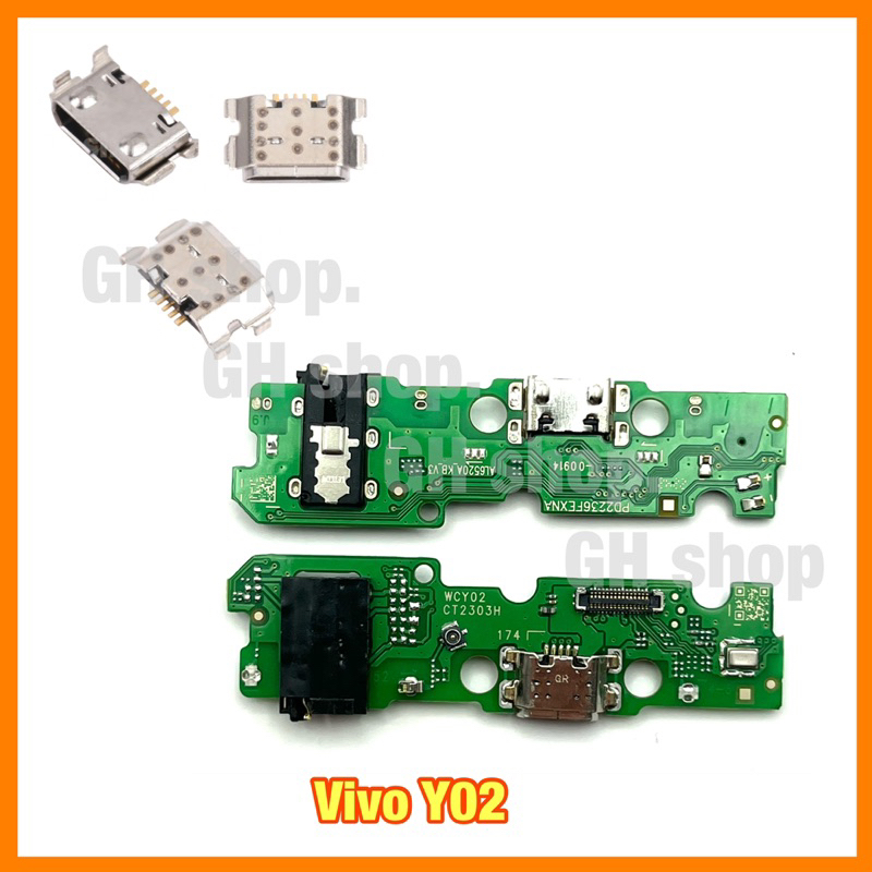 แพรชาร์จ, ตูดชาร์จเปล่า vivo Y02 Y02A Y02T แผงชุดชาร์จ ก้นชาร์จ หัวชาร์จ