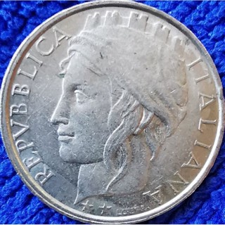 เหรียญ​ อิตาลี​ Italy, 100 Lire,(รุ่น​เทพี), ใช้แล้ว,#0865T