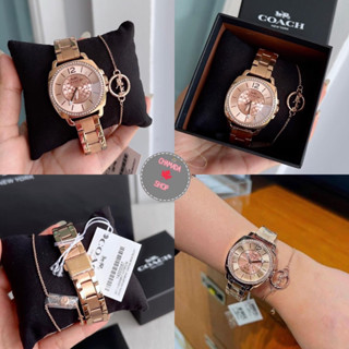 นาฬิกา + สร้อยข้อมือ Coach 14000087 Mini Boyfriend Stanless Bracelet Watch แท้💯