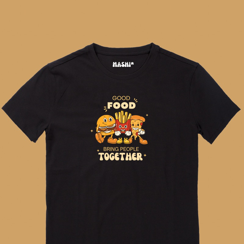 เสื้อยืดลาย good food bring people|Sherbet.teeshop
