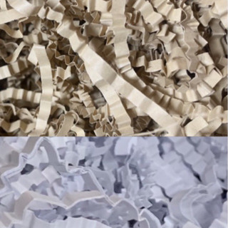 Crinkle shredded paper | กระดาษฝอย (แบบหยัก) กันกระแทก ขนาด 100 กรัม สีขาว/น้ำตาลคราฟท์