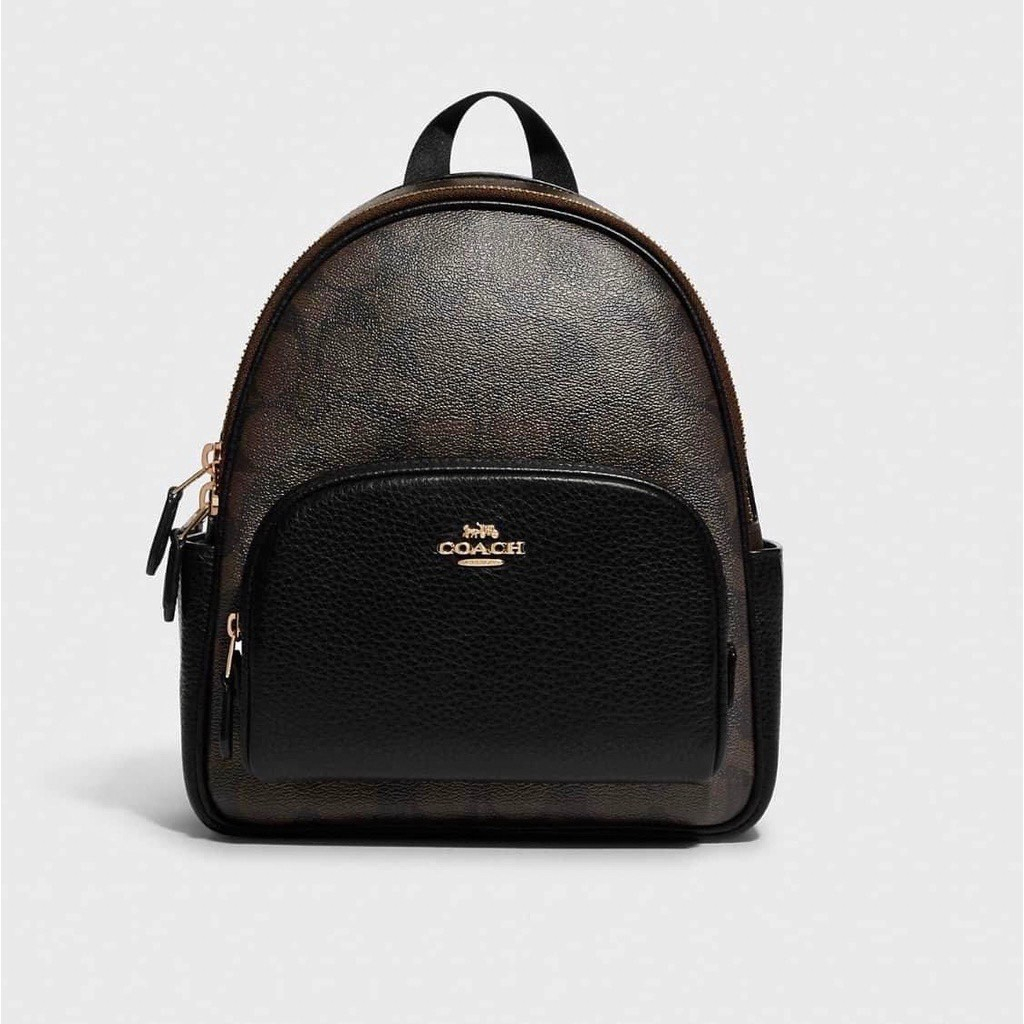 Coach กระเป๋าเป้มินิ Mini Court Backpack In Signature Canvas