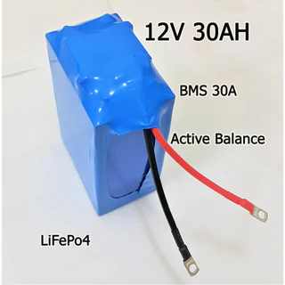 12V 30Ah แบตเตอรี่ลิเธี่ยมฟอสเฟตพร้อมใช้ Lifepo4
