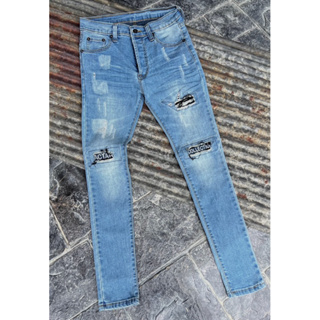 กางเกงยีนส์ขายาว Actart รุ่น stretch jeans สียีนส์ซีด
