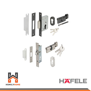 HAFELE กุญแจบานเลื่อน สีดำ 499.65.133 ห้องทั่วไป 499.65.137 ห้องน้ำ กุญแจคอม้อ รุ่น 499.65.014 สีสแตนเลส